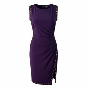 Emma & Michele Purple Studded Sheath Dress L Cocktail / Date Night / Wedding